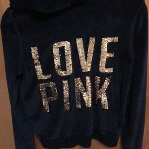 Black/Gold Victoria’s Secret Velour Hoodie XS
